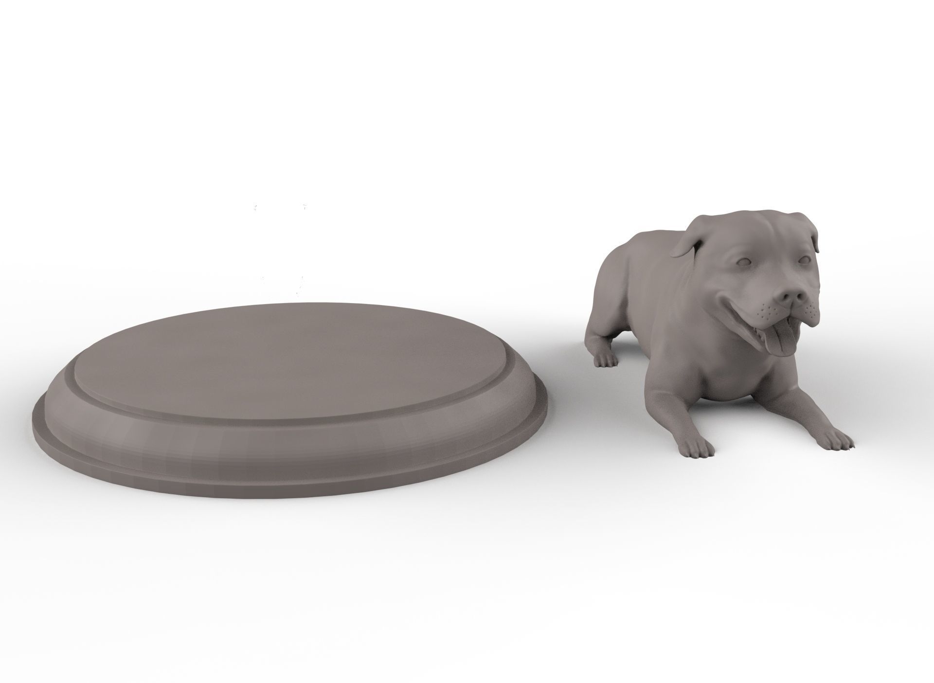 Pitbull 3D Figure 3D print model_4