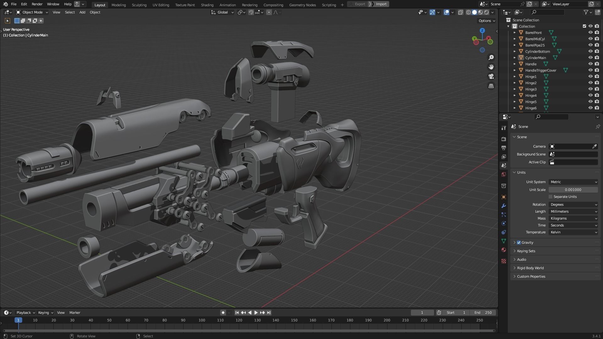 Overwatch Widowmaker Widow Kiss Gun for Cosplay 3D print model_12