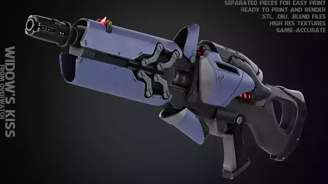 Overwatch Widowmaker Widow Kiss Gun for Cosplay 3D print model