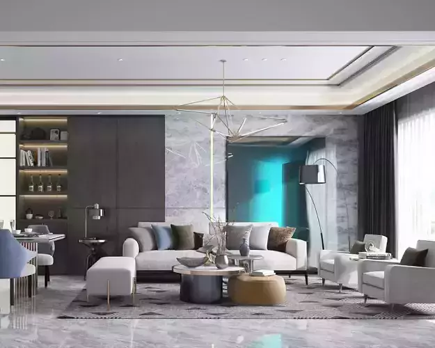 Guest Restaurant decoration villa Modern