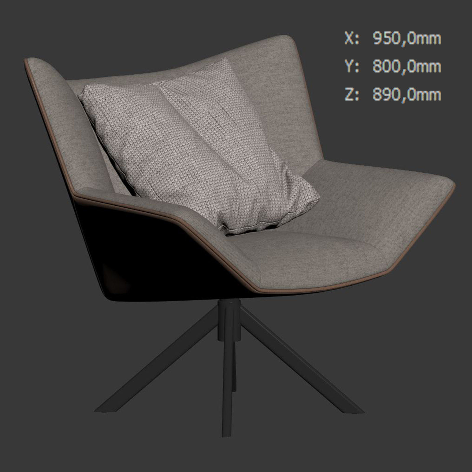 Gustav Armchair by Label Vandenberg 3D model_4
