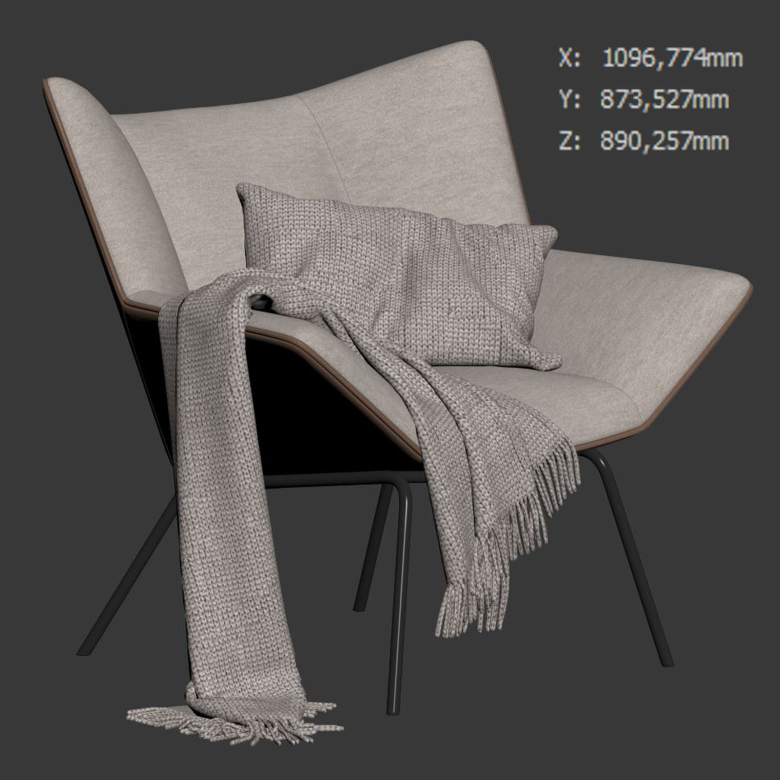 Gustav Armchair by Label Vandenberg 3D model_3