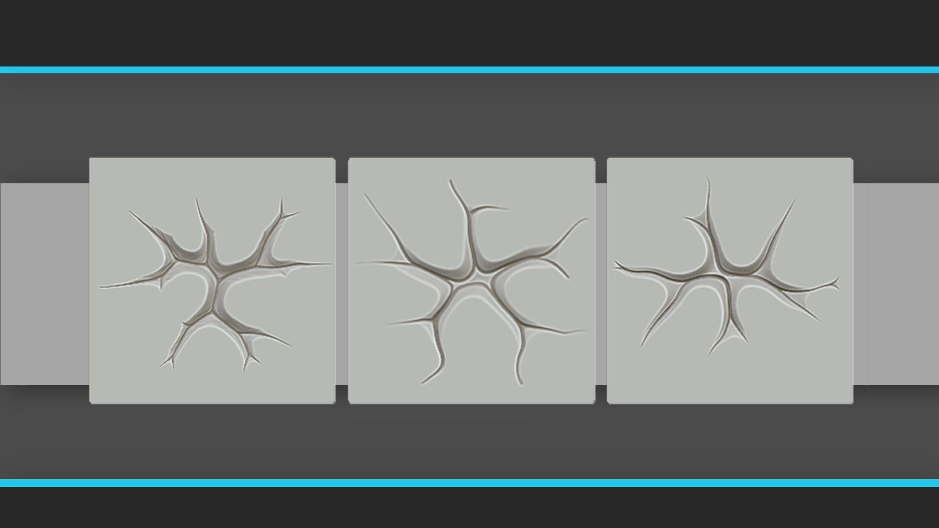 Stylized alpha stone and cracks 3D model_6