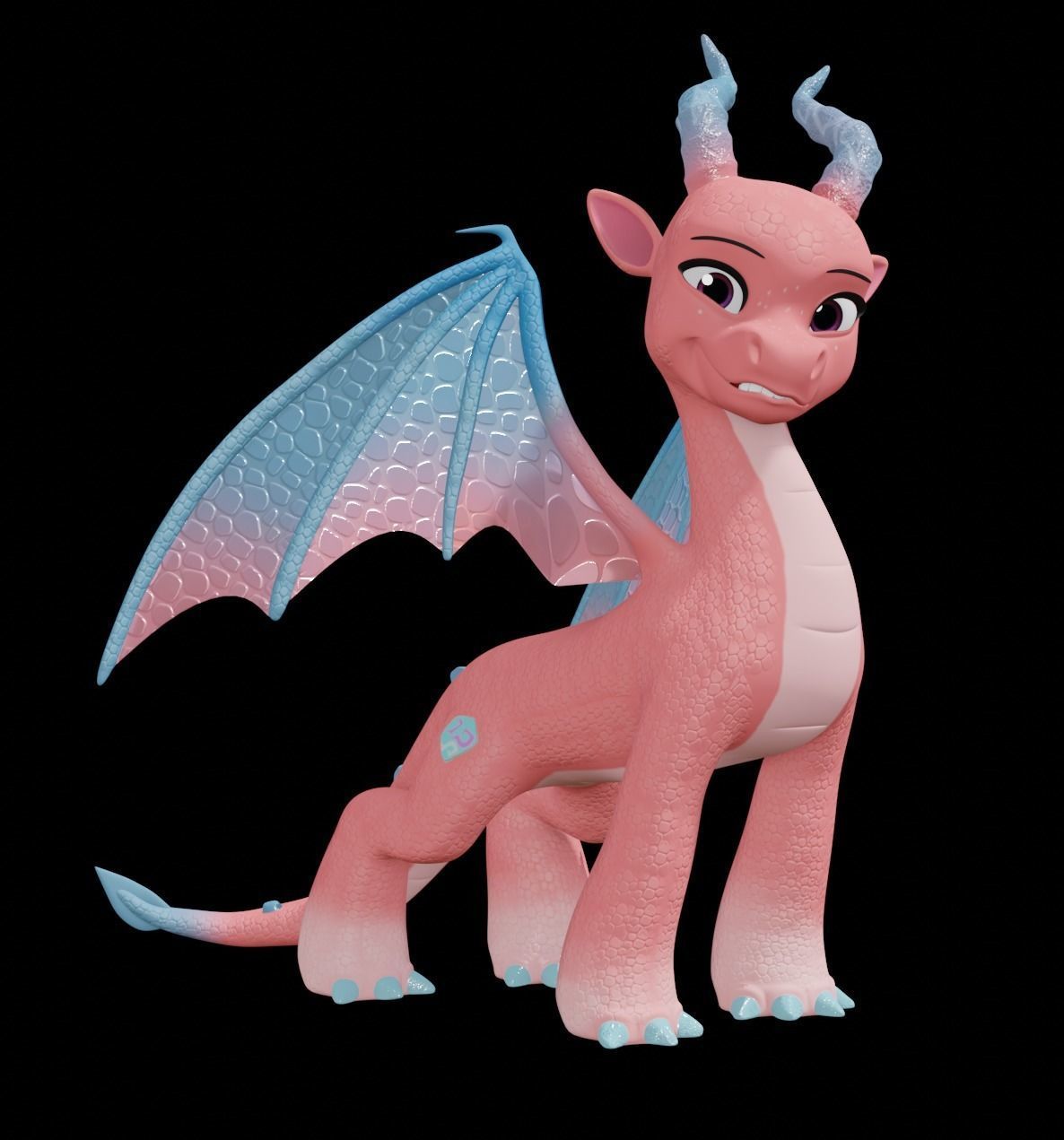 MLP Gen 5 Dragons Low-poly 3D model_4