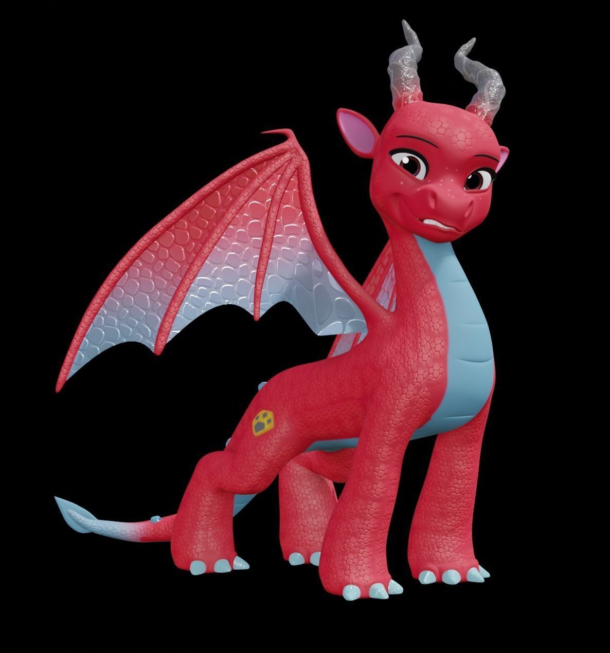 MLP Gen 5 Dragons Low-poly 3D model_6