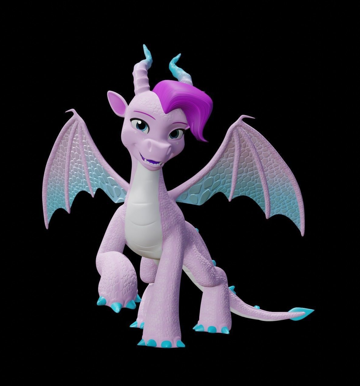 MLP Gen 5 Dragons Low-poly 3D model_3