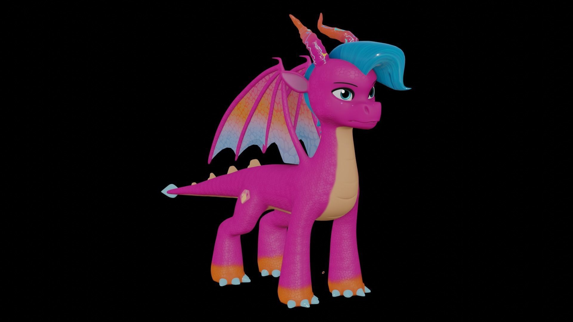 MLP Gen 5 Dragons Low-poly 3D model_30