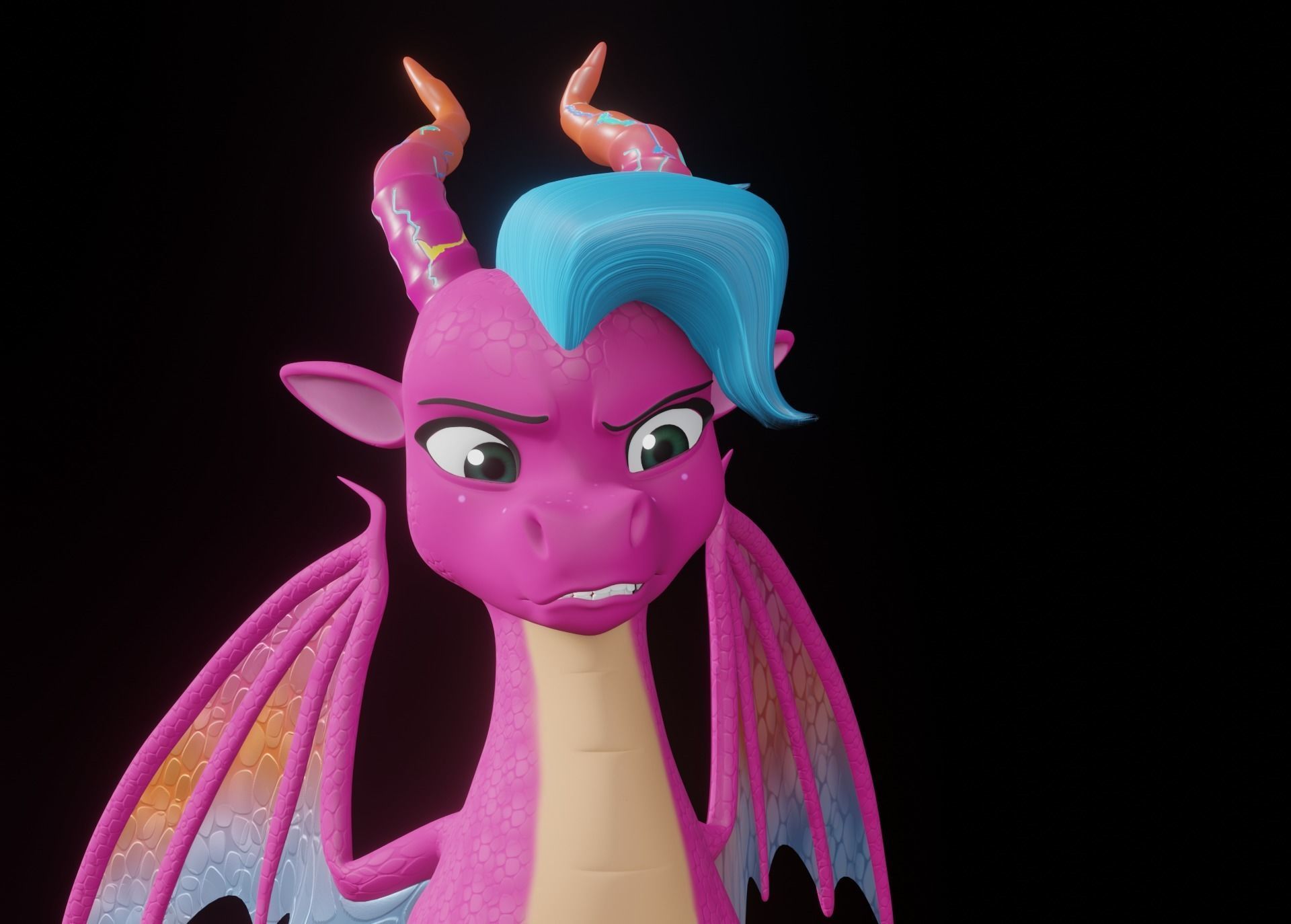 MLP Gen 5 Dragons Low-poly 3D model_9