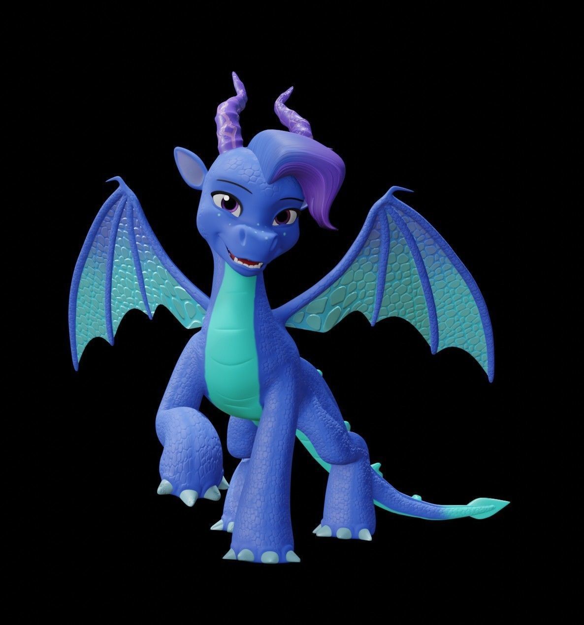 MLP Gen 5 Dragons Low-poly 3D model_2