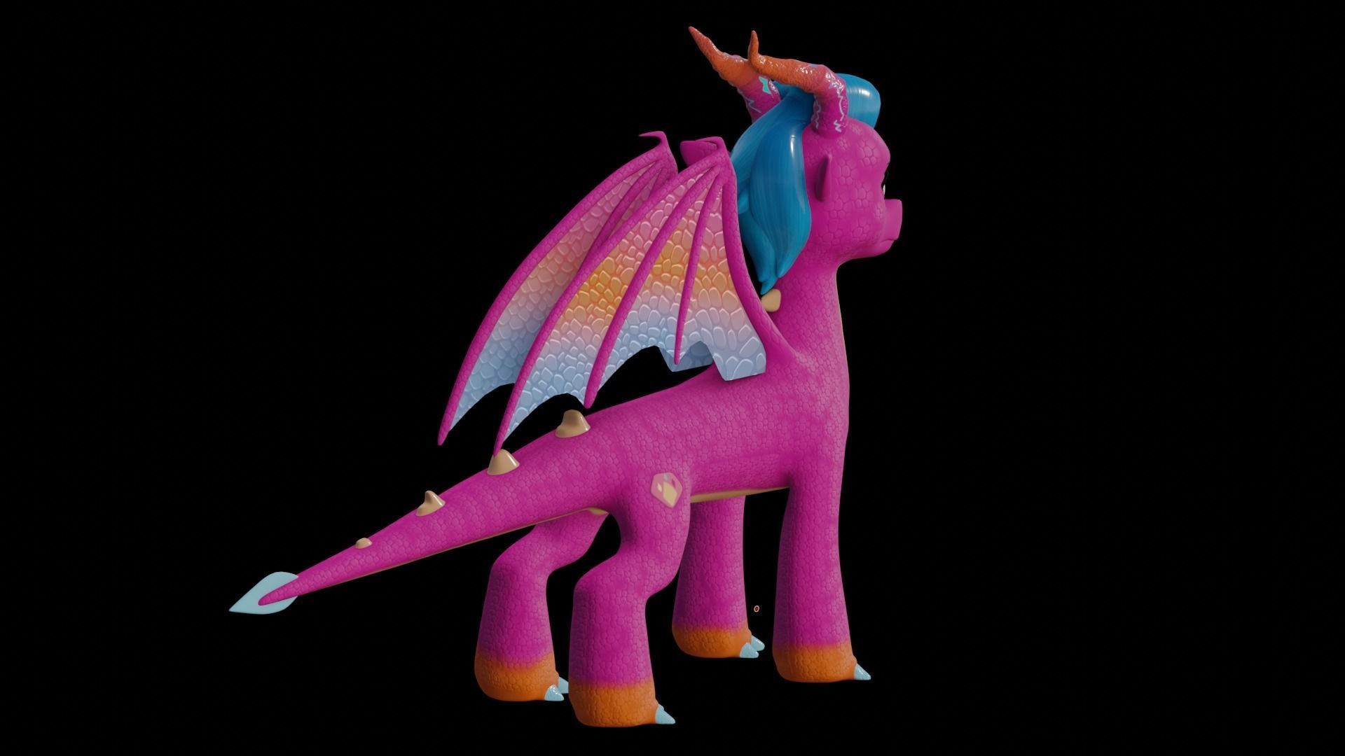 MLP Gen 5 Dragons Low-poly 3D model_19