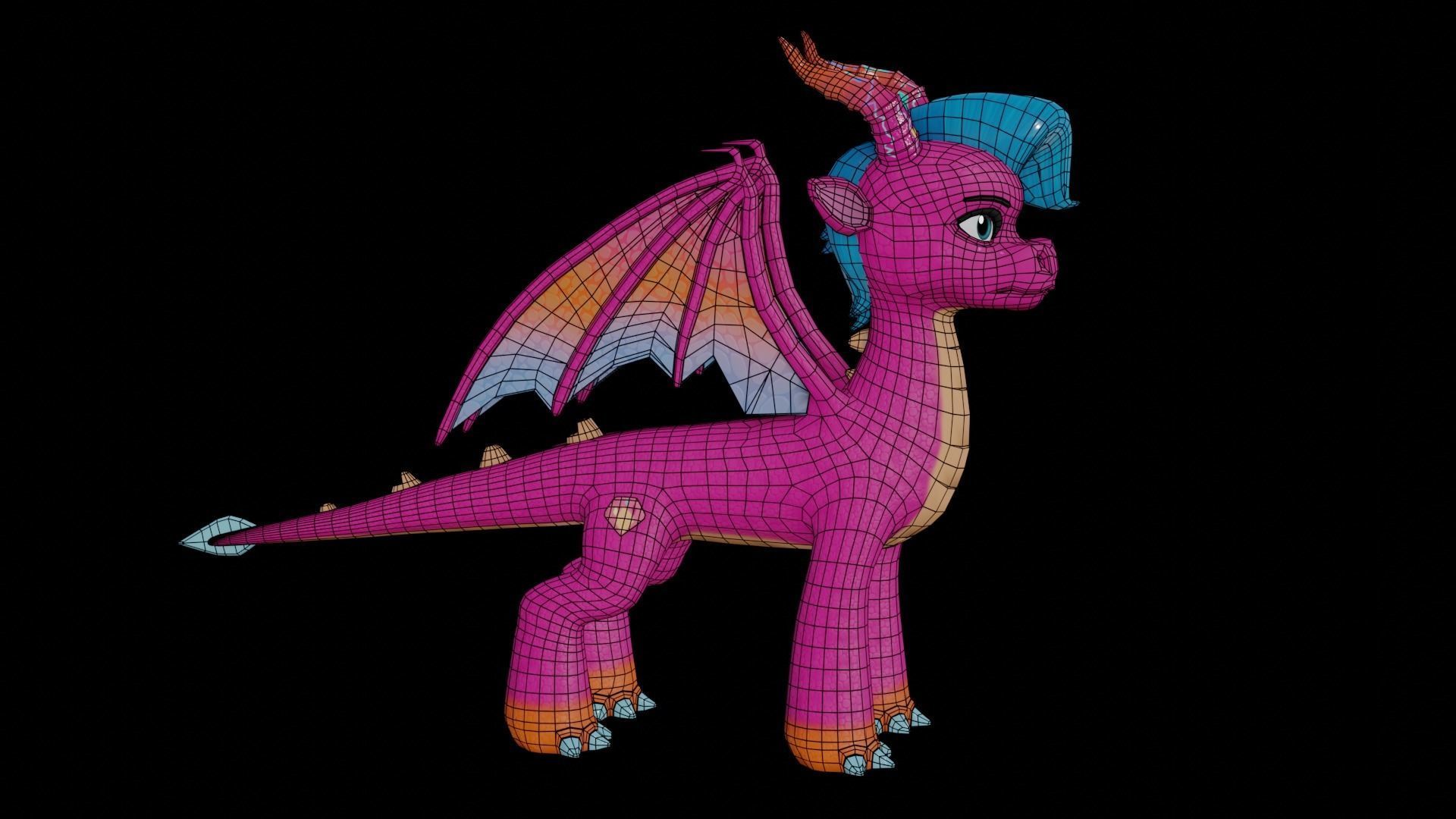 MLP Gen 5 Dragons Low-poly 3D model_13