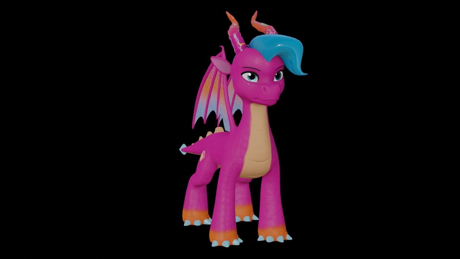 MLP Gen 5 Dragons Low-poly 3D model_29
