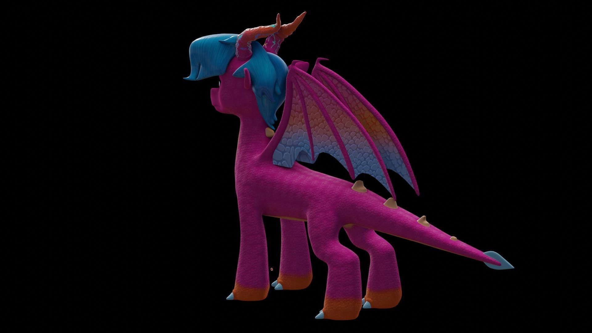 MLP Gen 5 Dragons Low-poly 3D model_23