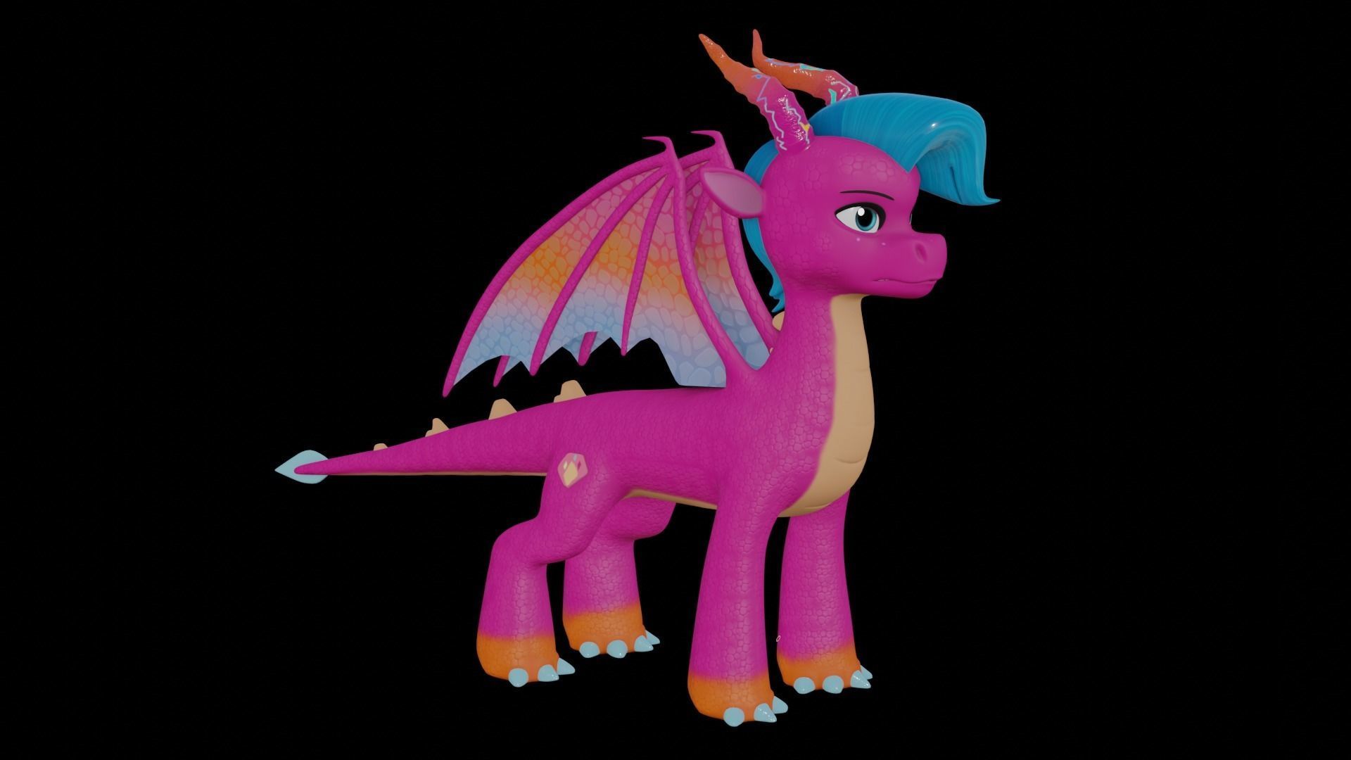MLP Gen 5 Dragons Low-poly 3D model_31
