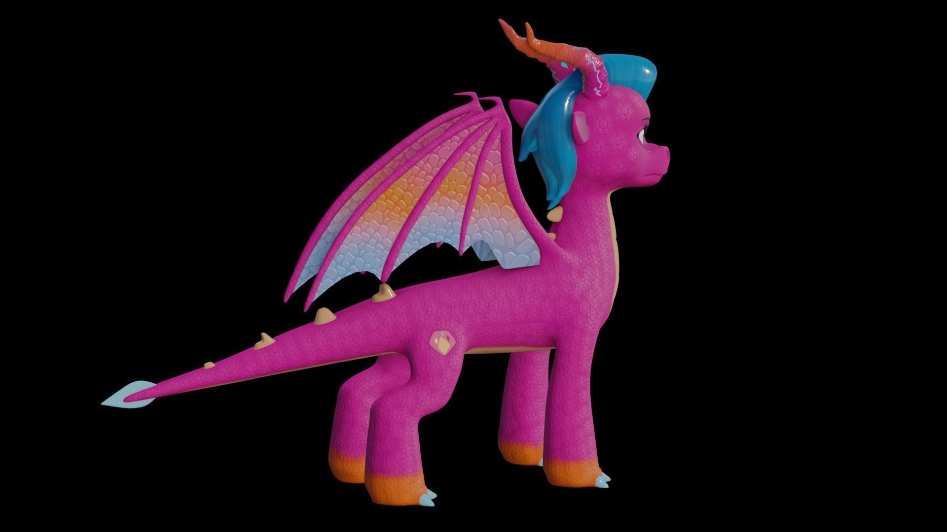 MLP Gen 5 Dragons Low-poly 3D model_18