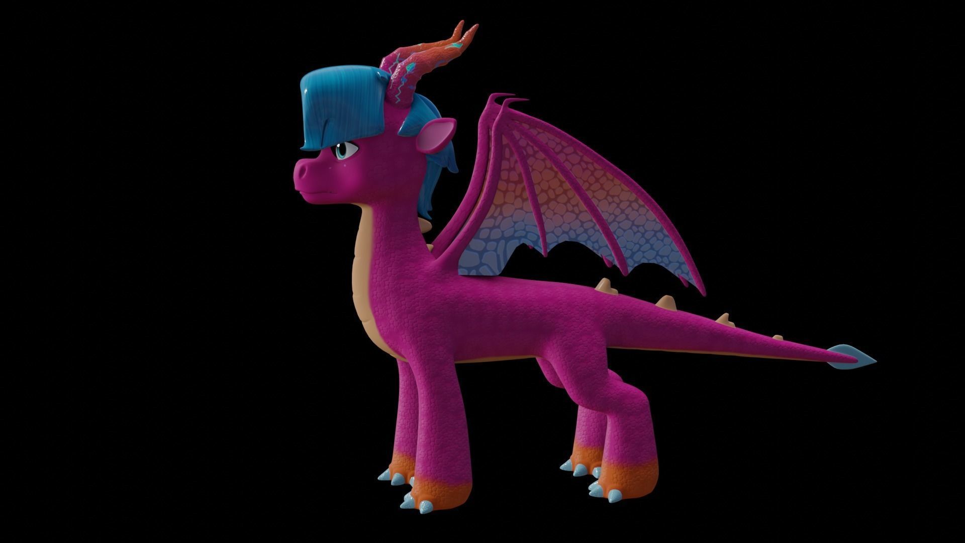 MLP Gen 5 Dragons Low-poly 3D model_25