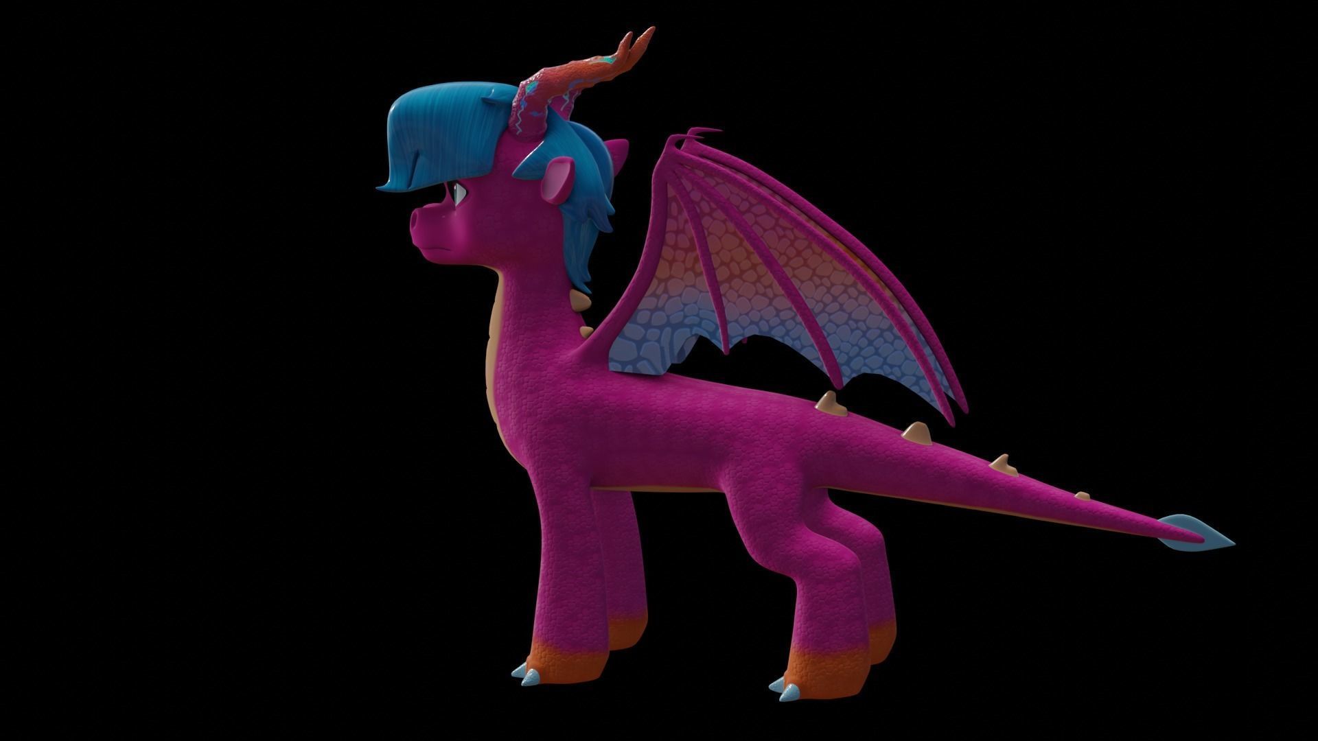 MLP Gen 5 Dragons Low-poly 3D model_24
