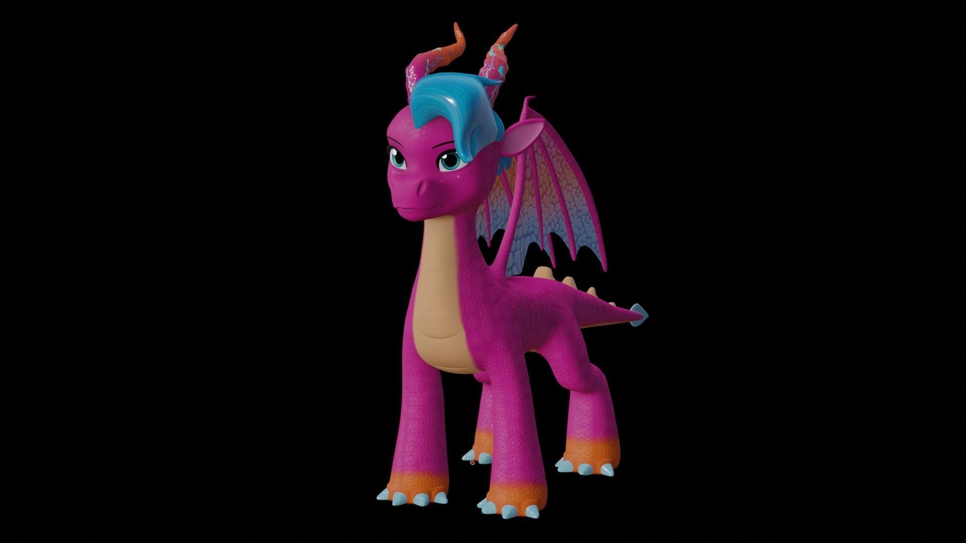 MLP Gen 5 Dragons Low-poly 3D model_27