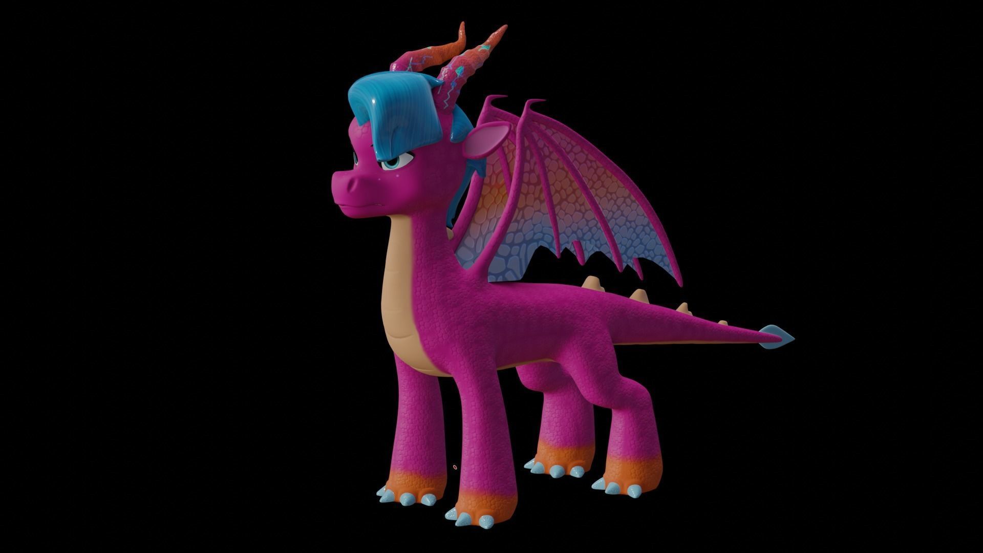 MLP Gen 5 Dragons Low-poly 3D model_26