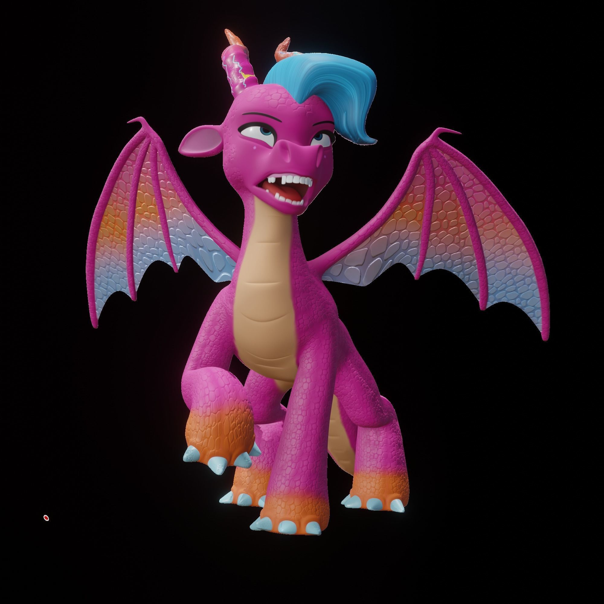 MLP Gen 5 Dragons Low-poly 3D model_10
