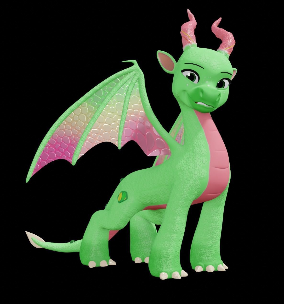MLP Gen 5 Dragons Low-poly 3D model_8