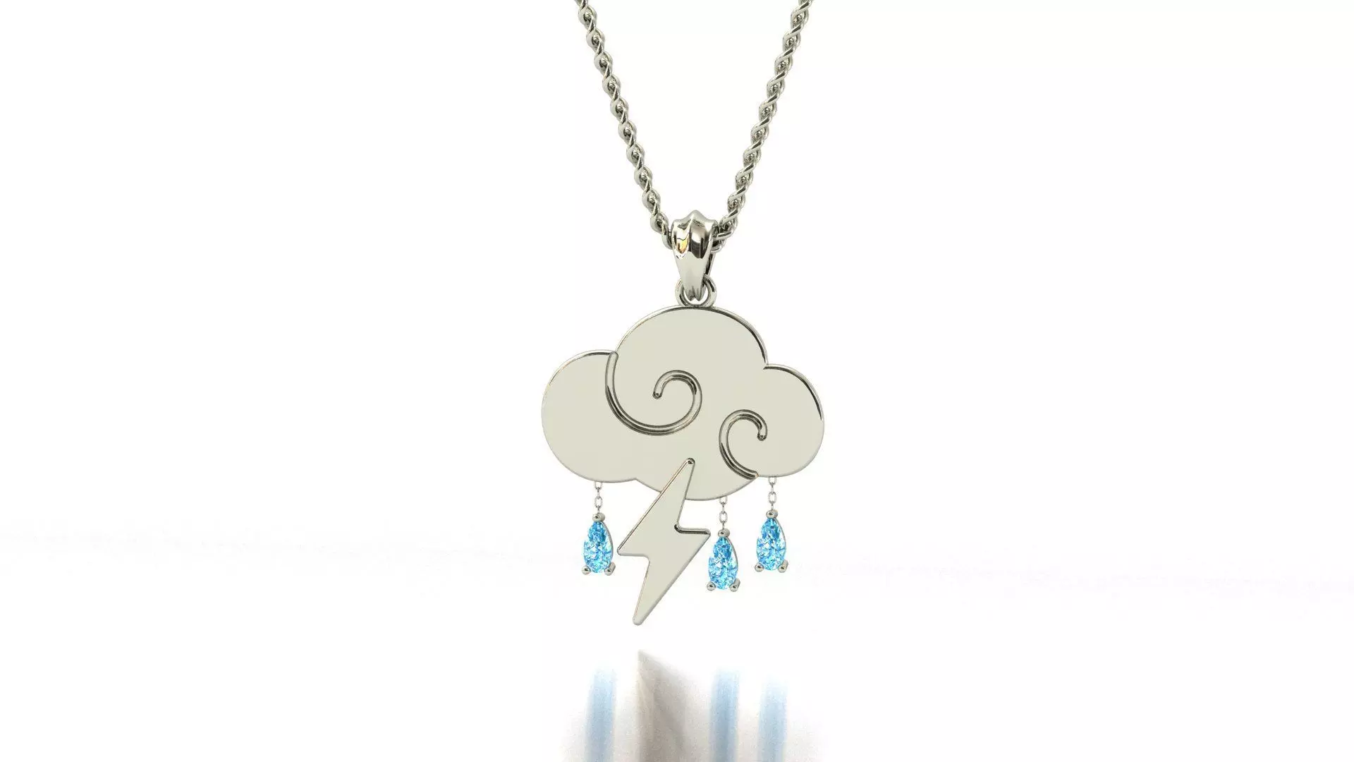 Rain pendant 3D print model