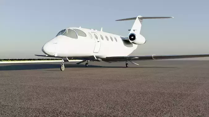 Hawker 400XP Jet Plane 3D model - interior included