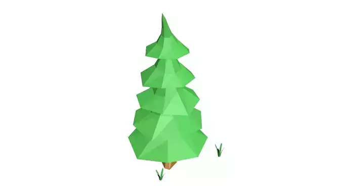 Low Poly Game Ready Pine Tree