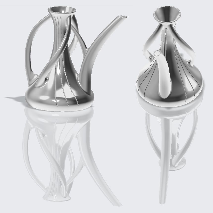 Art nouveau waterer  3D print model_2