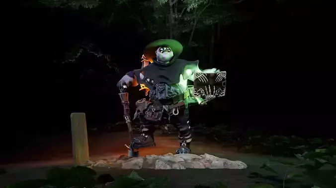 Stylized Necromancer Game Ready