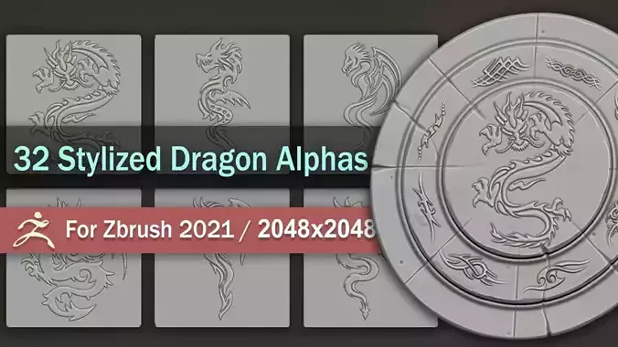 Stylized Dragon Alphas