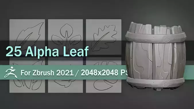 Stylized Leaf alphas Texture