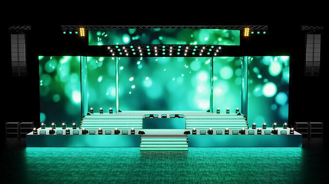 Concert and Meeting Stage Design 3D model