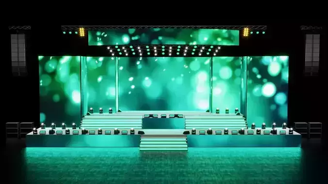 Concert and Meeting Stage Design 3D model