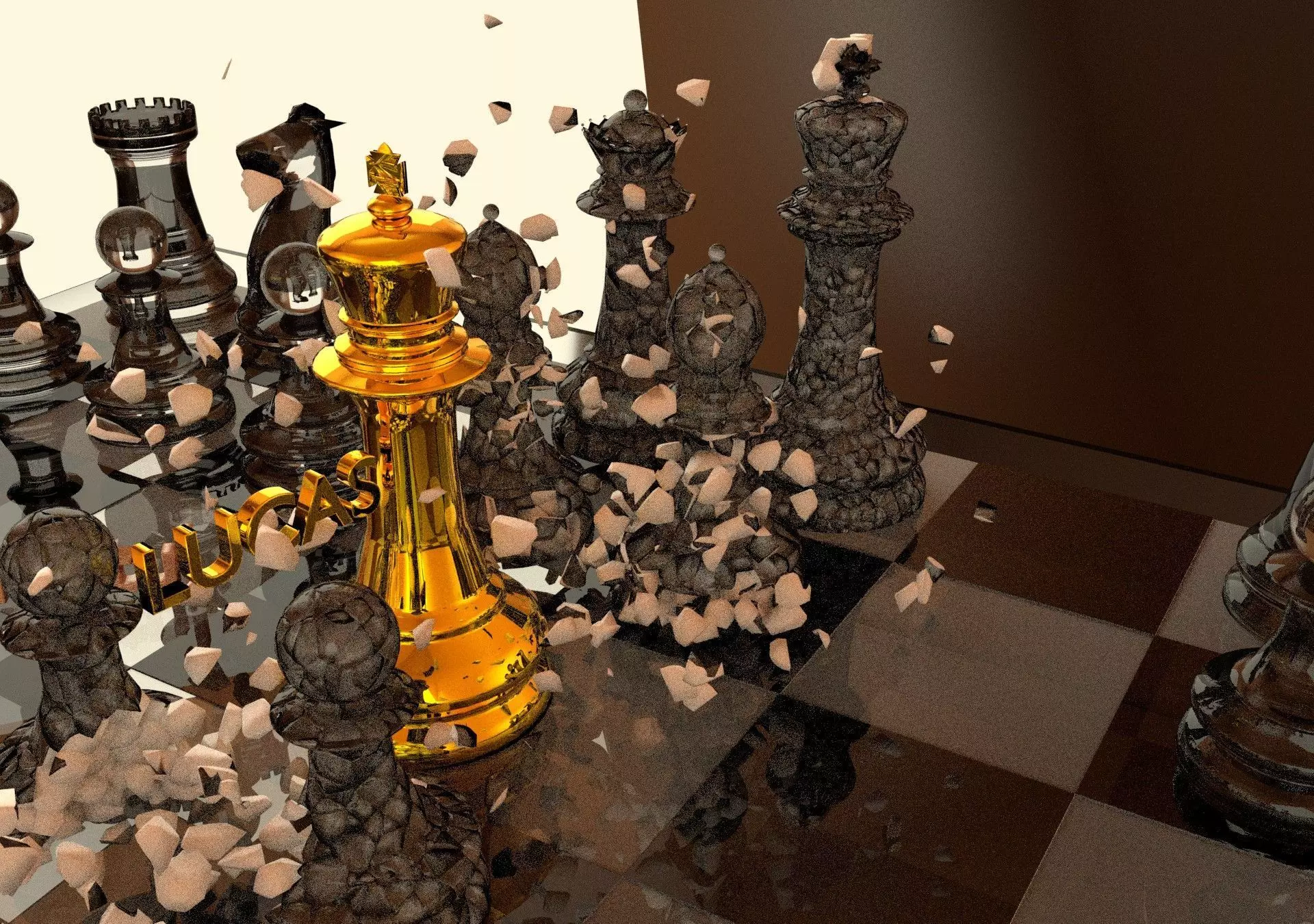 Blender chess animation 2 3D model_0