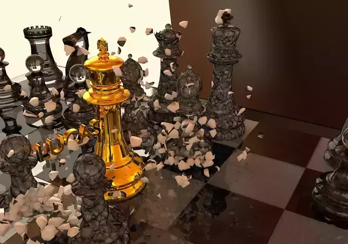 Blender chess animation 2 3D model