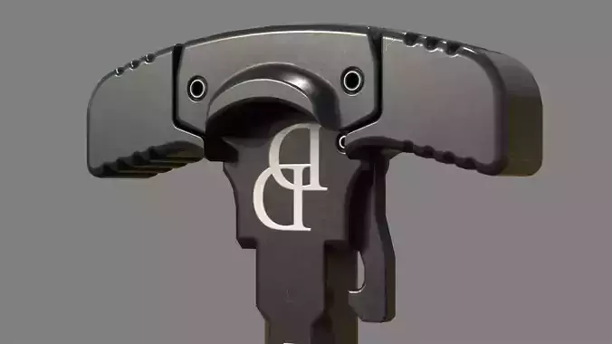GRIP-N-RIP Charging Handle - Replica - LOW POLY Low-poly 3D model