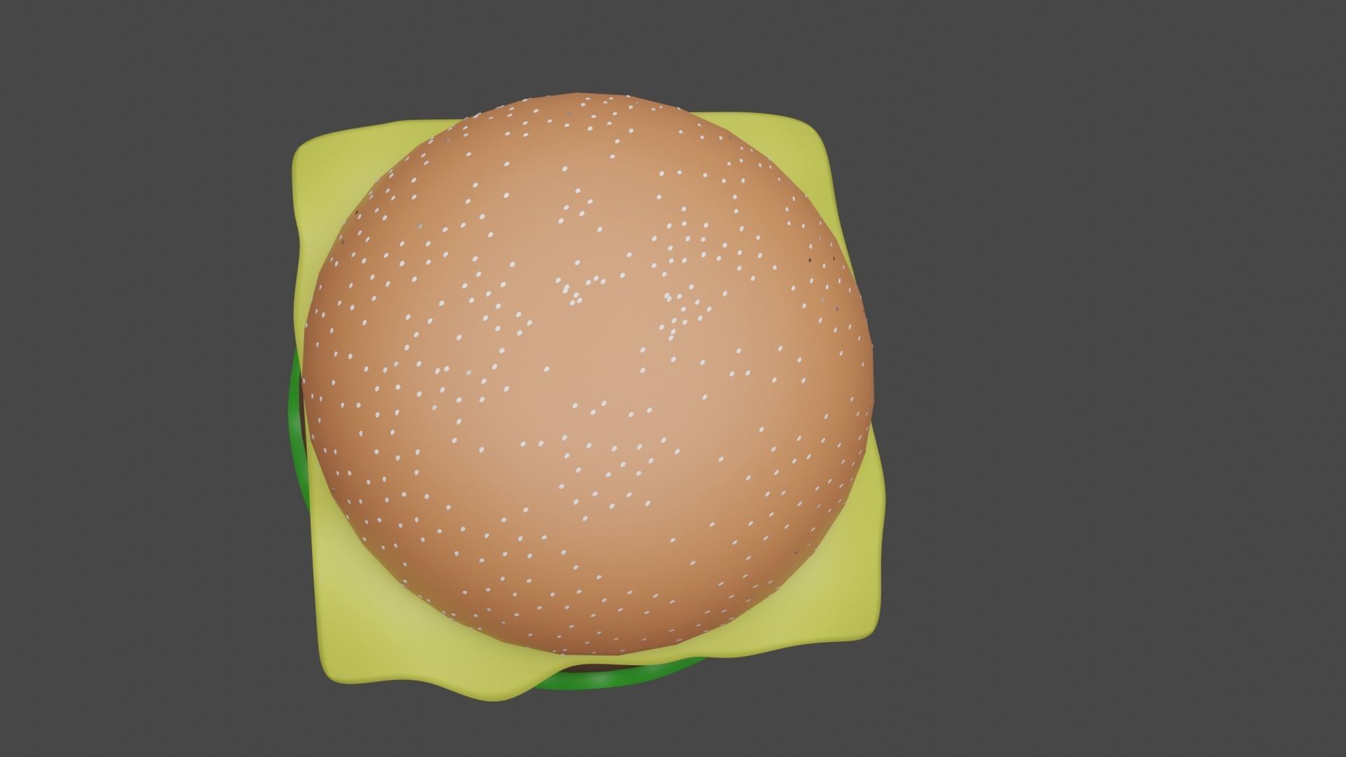 Burger Low poly Low-poly 3D model_2