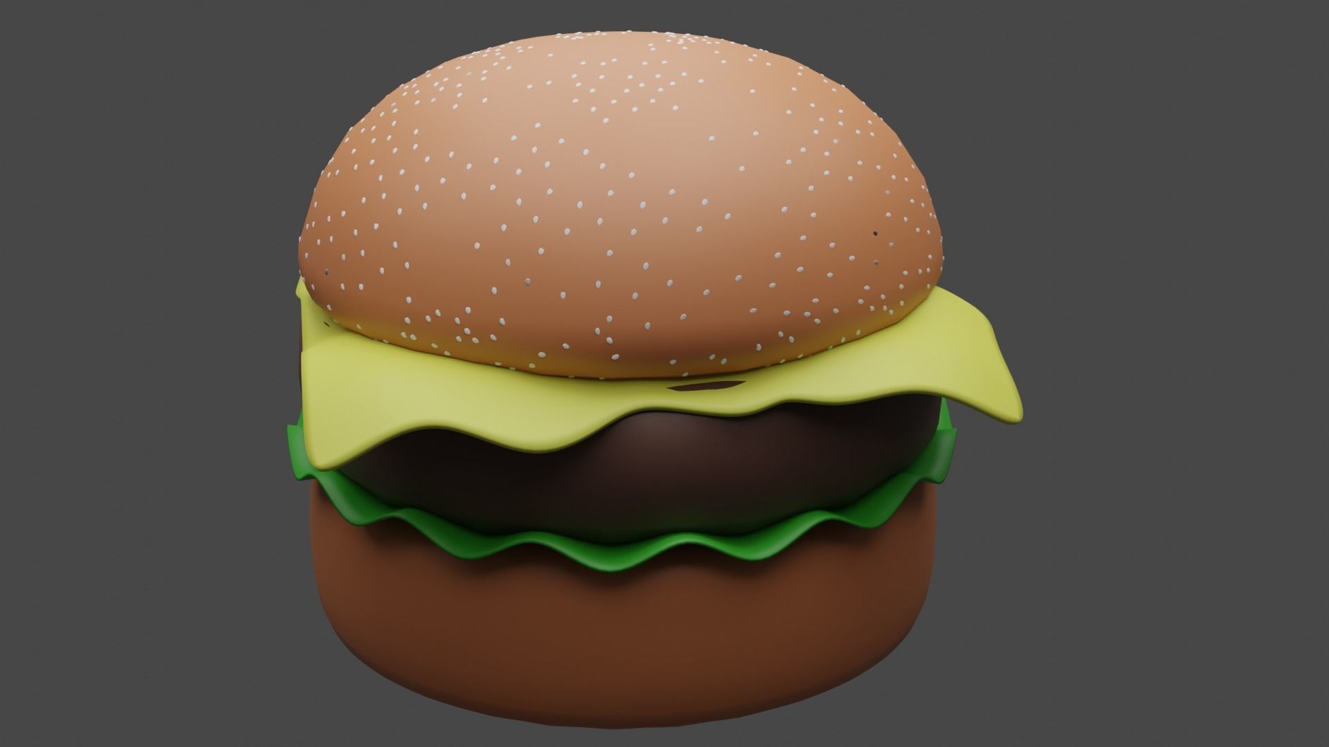 Burger Low poly Low-poly 3D model_1