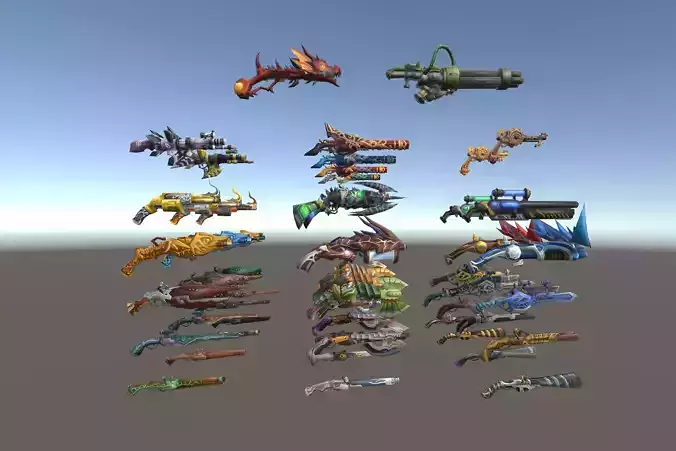 Cartoon Fantasy Weapons Guns