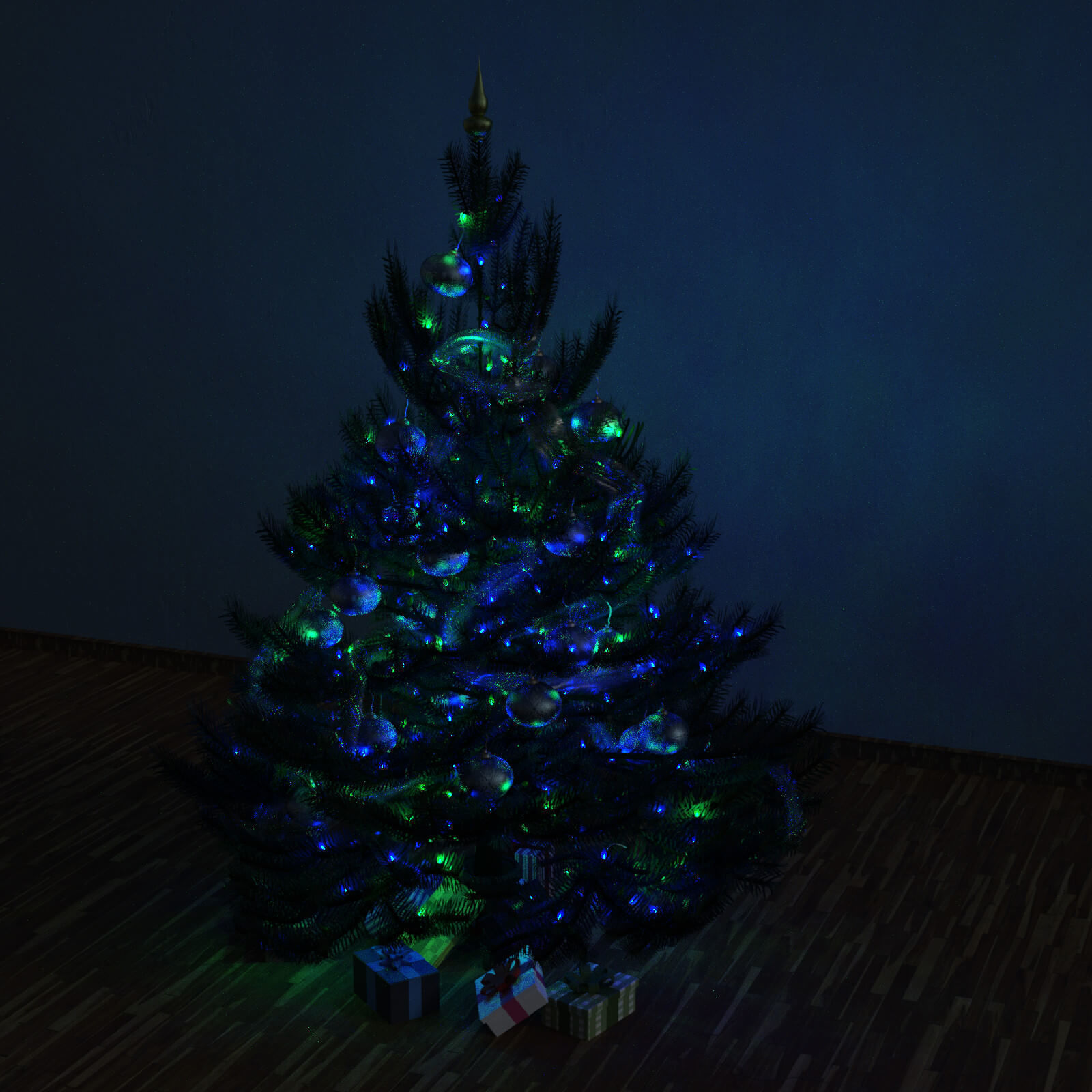Christmas Tree Low-poly 3D model_1