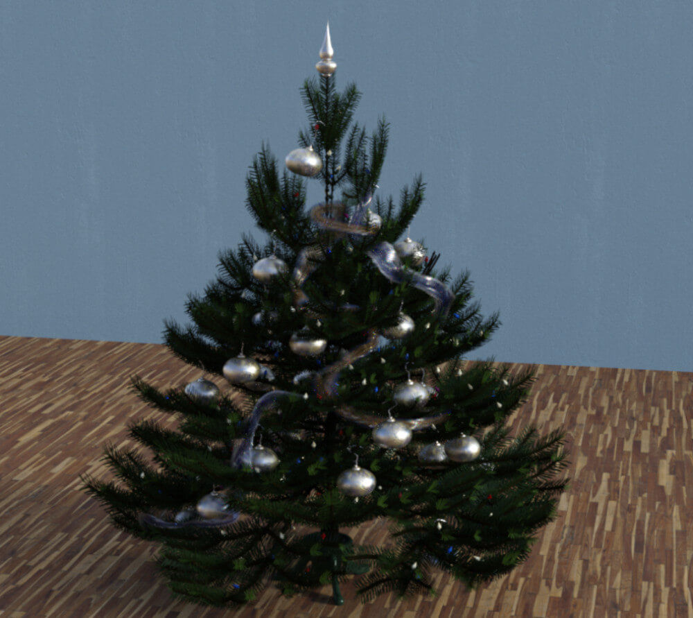 Christmas Tree Low-poly 3D model_4