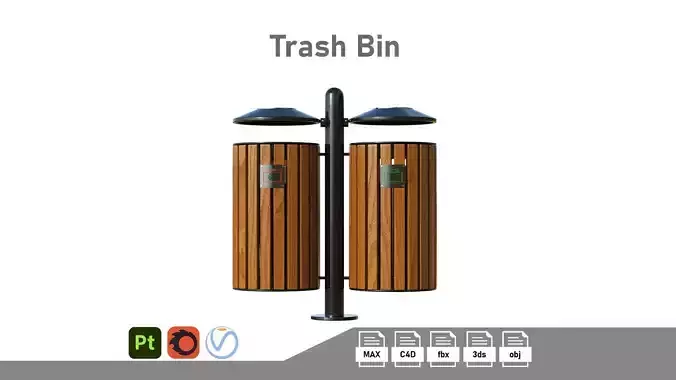 Outdoor Trash Bins 01