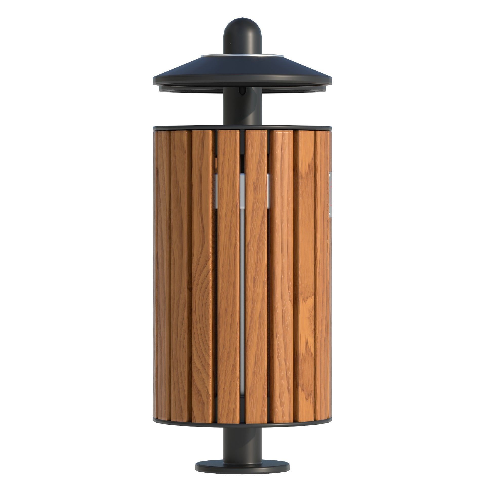Outdoor Trash Bins 01 Low-poly 3D model_3