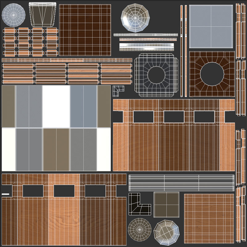 Outdoor Trash Bins 03 Low-poly 3D model_13