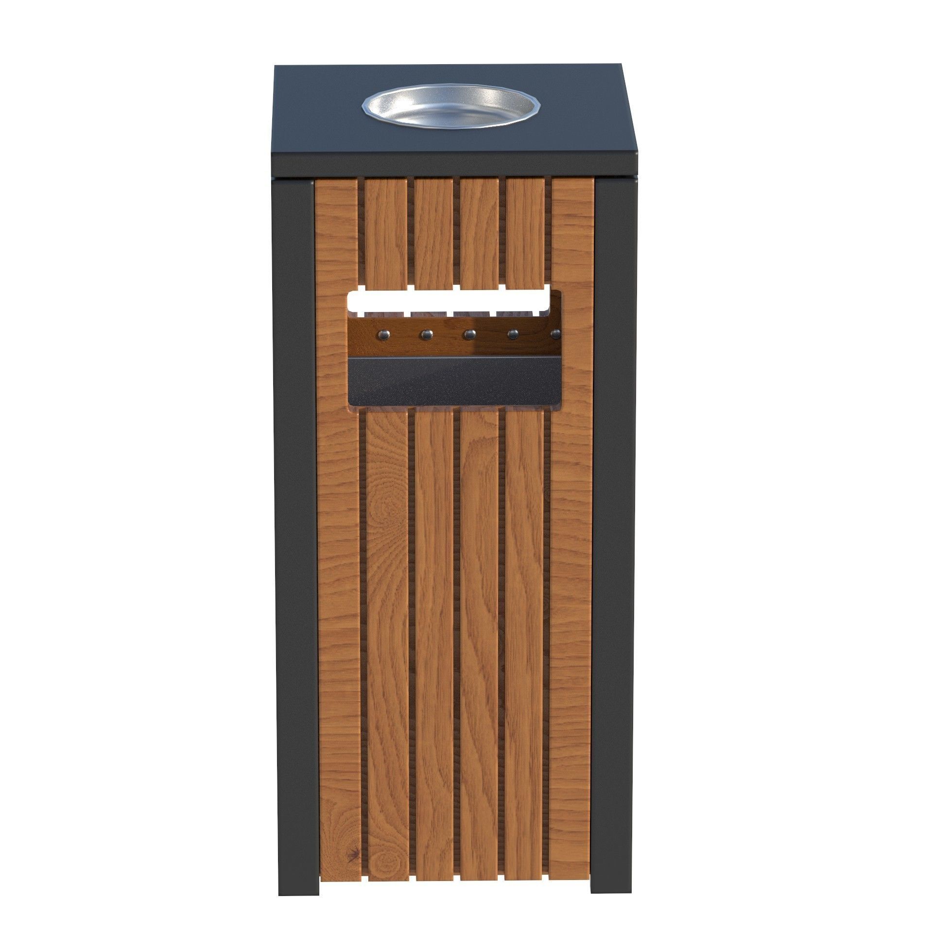 Outdoor Trash Bins 03 Low-poly 3D model_3