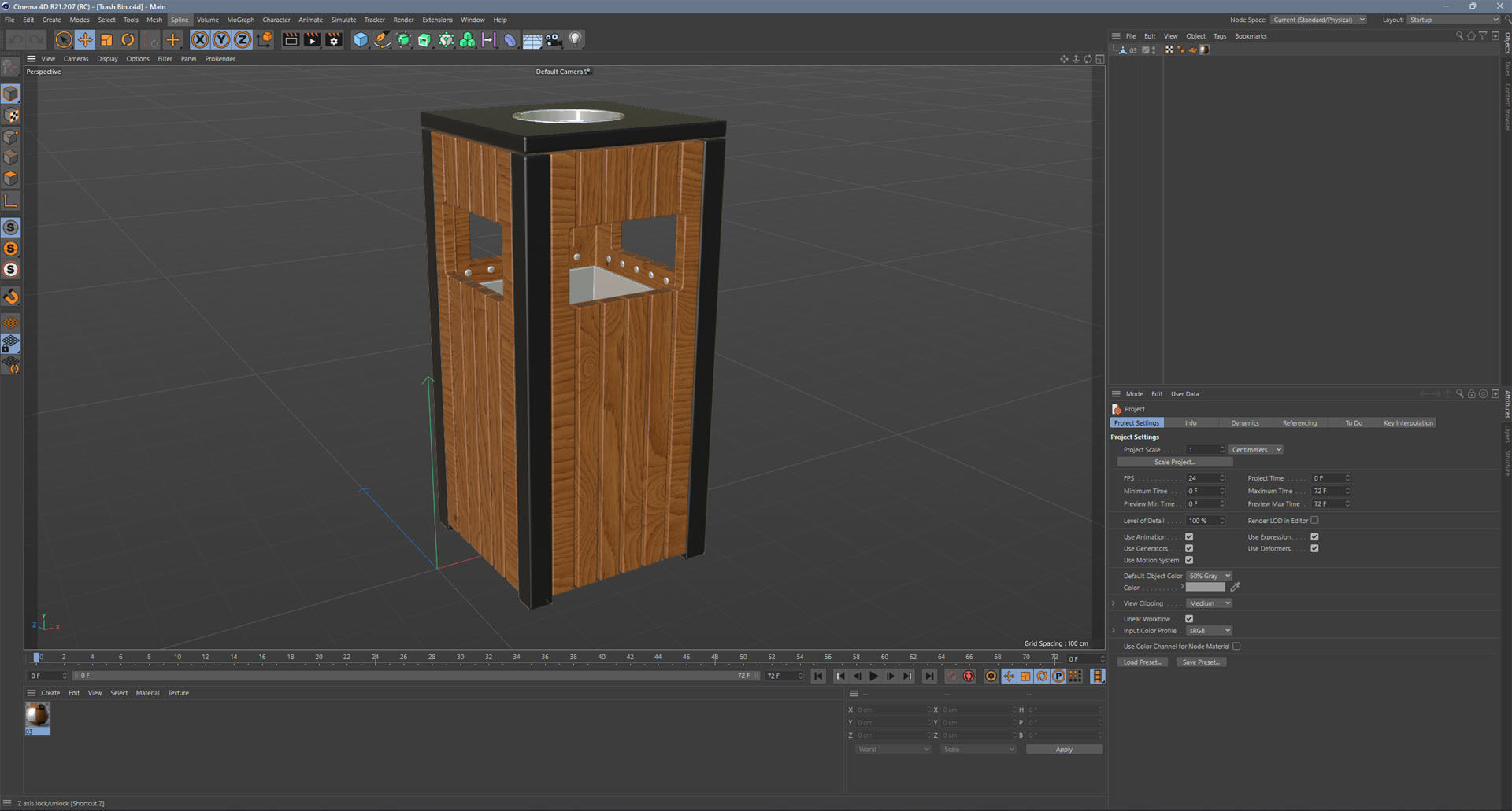 Outdoor Trash Bins 03 Low-poly 3D model_11