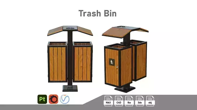 Outdoor Trash Bins 04
