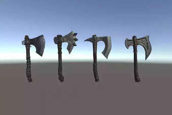 PBR Fantasy Weapons Hand Axes