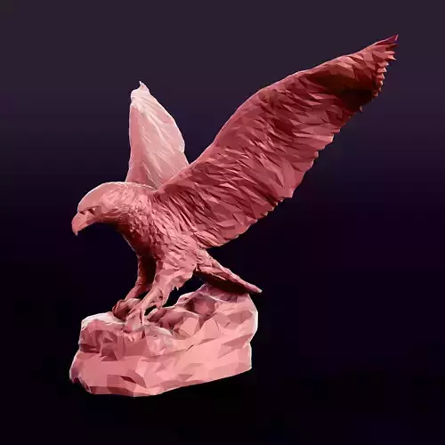 Polygonal Eagle Figurine 
